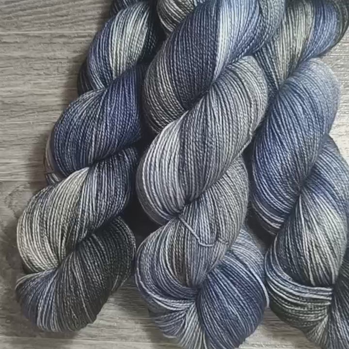 Midnight Sky - hand-dyed yarn Merino/Nylon - 100g skein