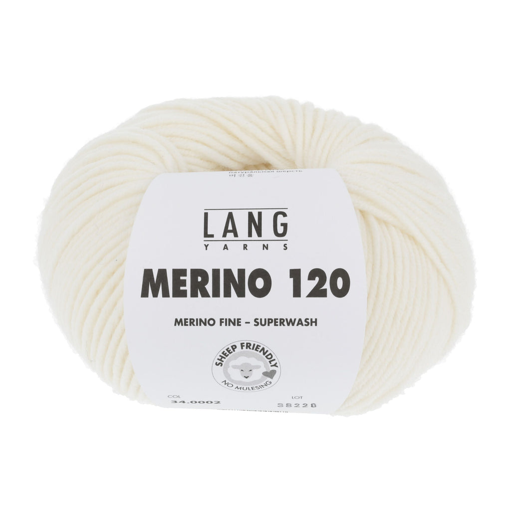 Lang Yarn Merino 120 DK 100% merino wool, colour cream
